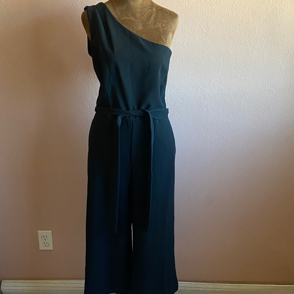 BANANA REPUBLIC Black One-Shoulder Jumpsuit